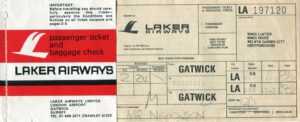 Laker Airways ticket