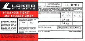 Laker Airways ticket 2